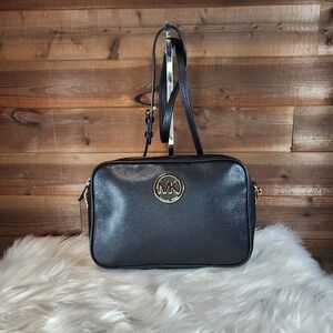 Michael Kors Black East West Fulton Crossbody